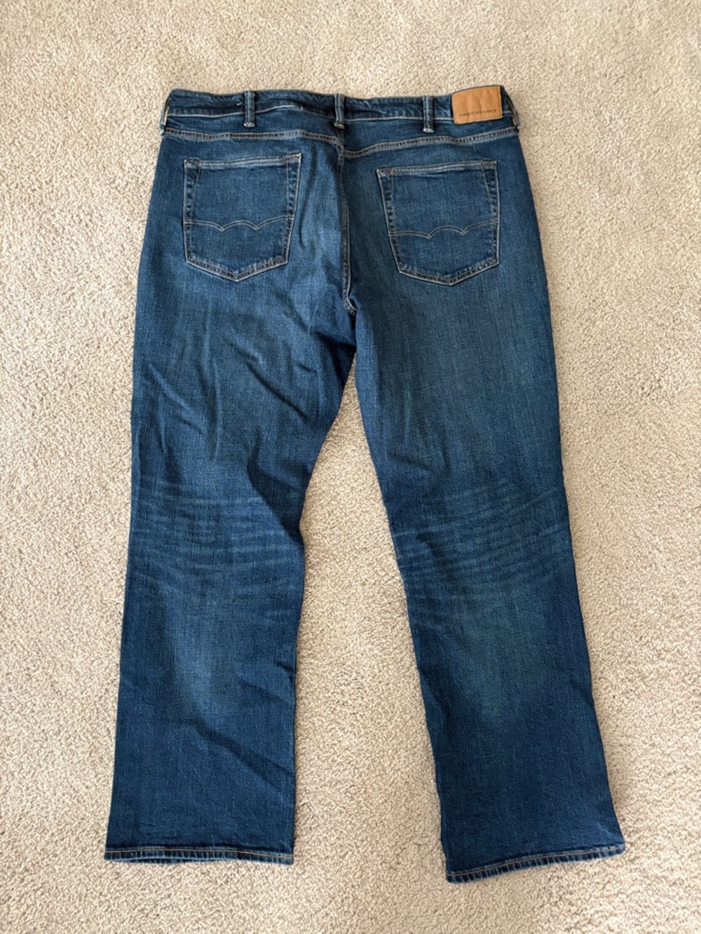 American Eagle Outfitters Men's Dark Blue Bootcut Jeans - Picture 6 of 10